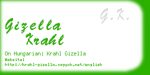 gizella krahl business card